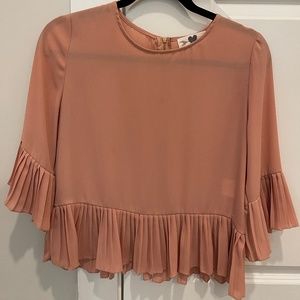 HONEY LOVE, LIGHT PINK DRESS TOP, SIZE SMALL